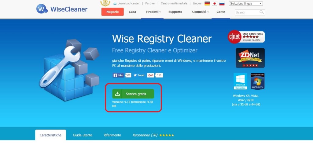Come pulire il registro con Wise Registry Cleaner 